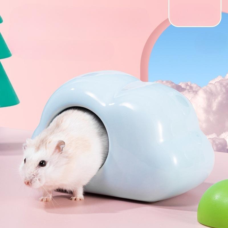 セラミックハウス 小動物用品 ハムスター用 ペットグッズ 雲型 くも