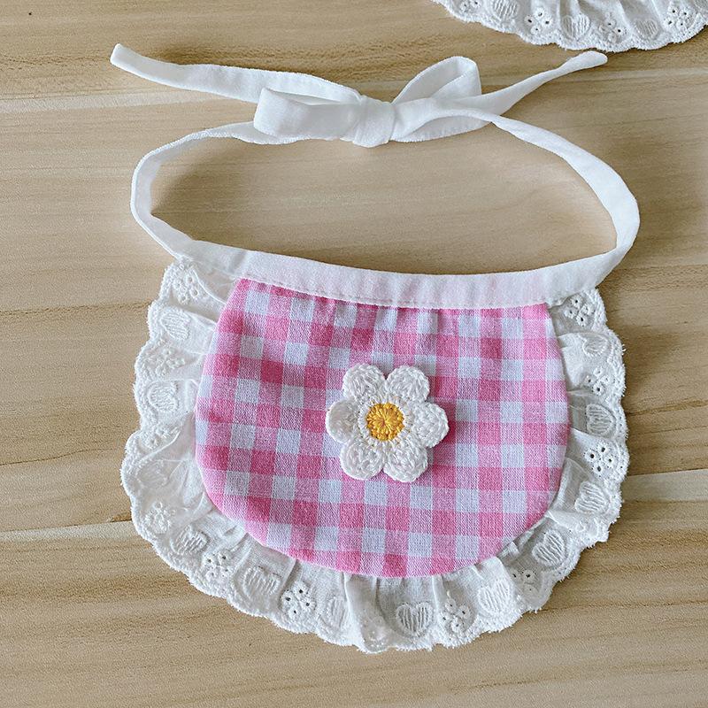 ペット用スタイ よだれかけ ビブ ペット用品 犬 猫 フラワー 花 レース