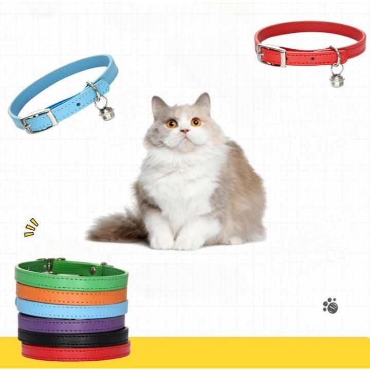 猫用首輪 チョーカー ゴム ペット用品 首輪 鈴 フェイクレザー レザー