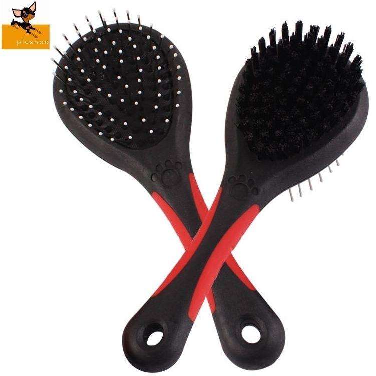 ペット用ブラシ ピンブラシ お手入れ グルーミング ダブル ブラッシング ペット用品 両面ブラシ 抜け毛 犬用 猫用 短毛 長毛 手数料安い 犬用