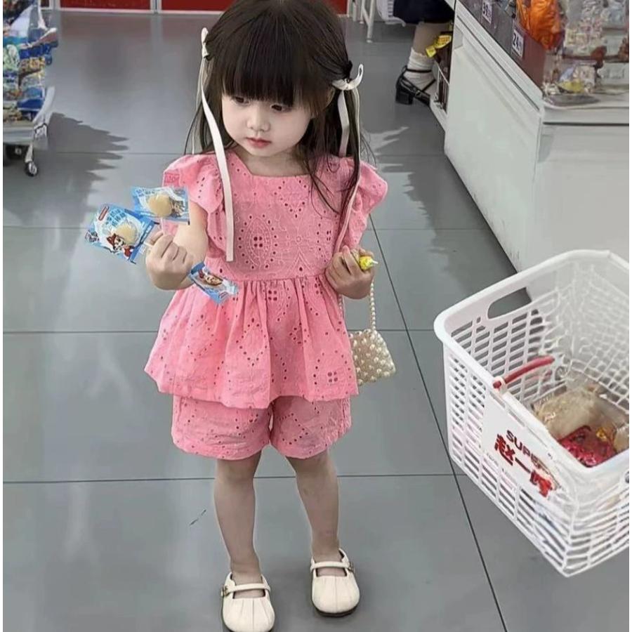 セットアップ 上下セット ブラウス 前後2way ショートパンツ キッズ