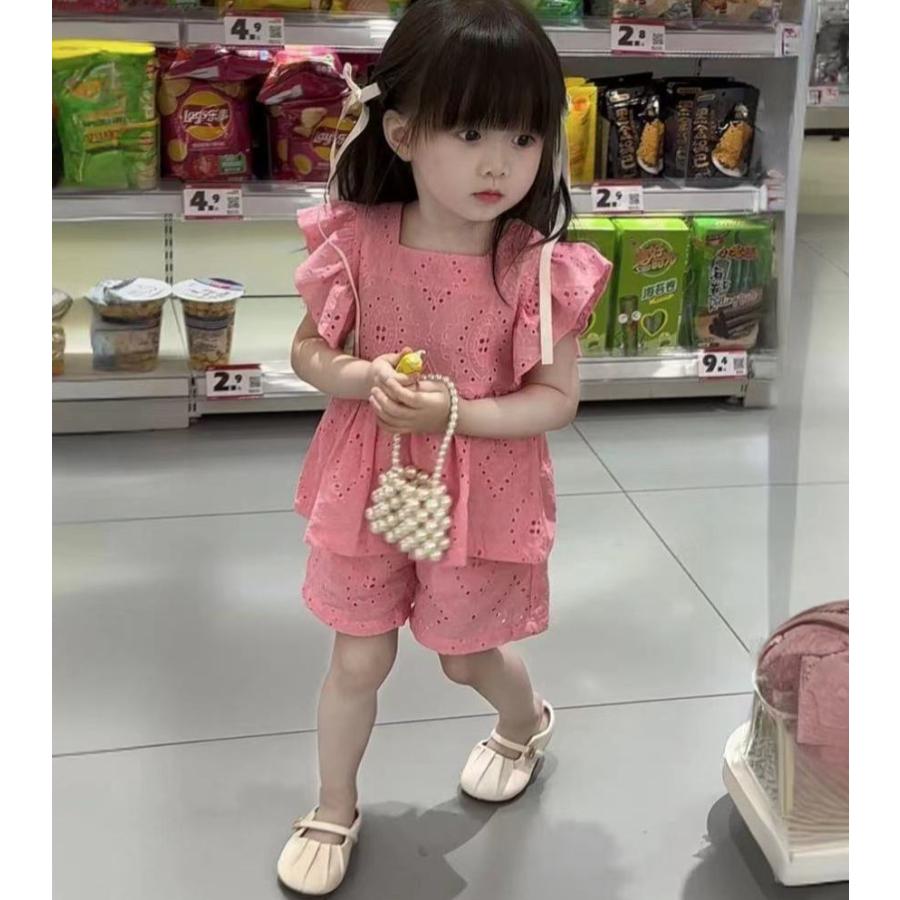 セットアップ 上下セット ブラウス 前後2way ショートパンツ キッズ