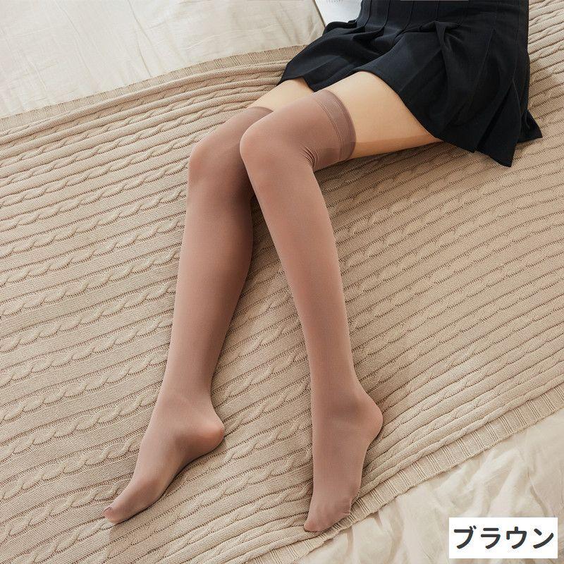 ニーハイソックス 靴下 レディース オーバーニー 無地 シンプル