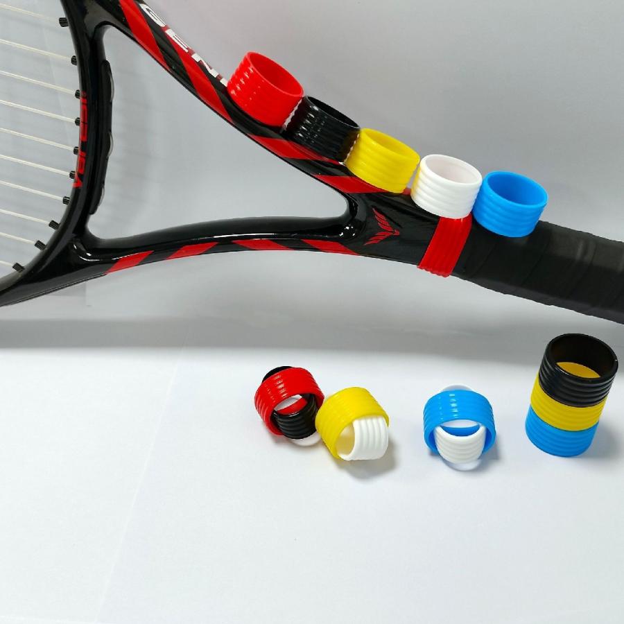 グリップリング テニスラケット用 シリコン製 グリップバンド グリップ