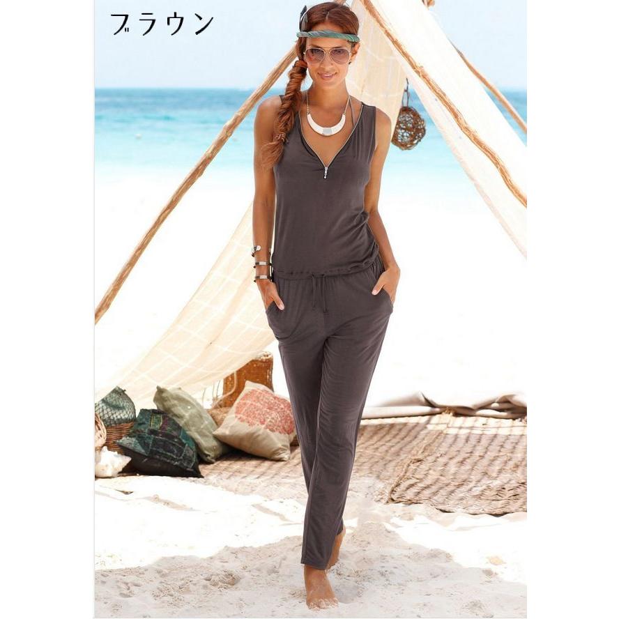 美品　RHCロンハーマン ノースリーブサロペットパンツ 　オールインワン　つなぎ サロペットパンツ ノースリーブ 長ズボン ロングパンツ つなぎ