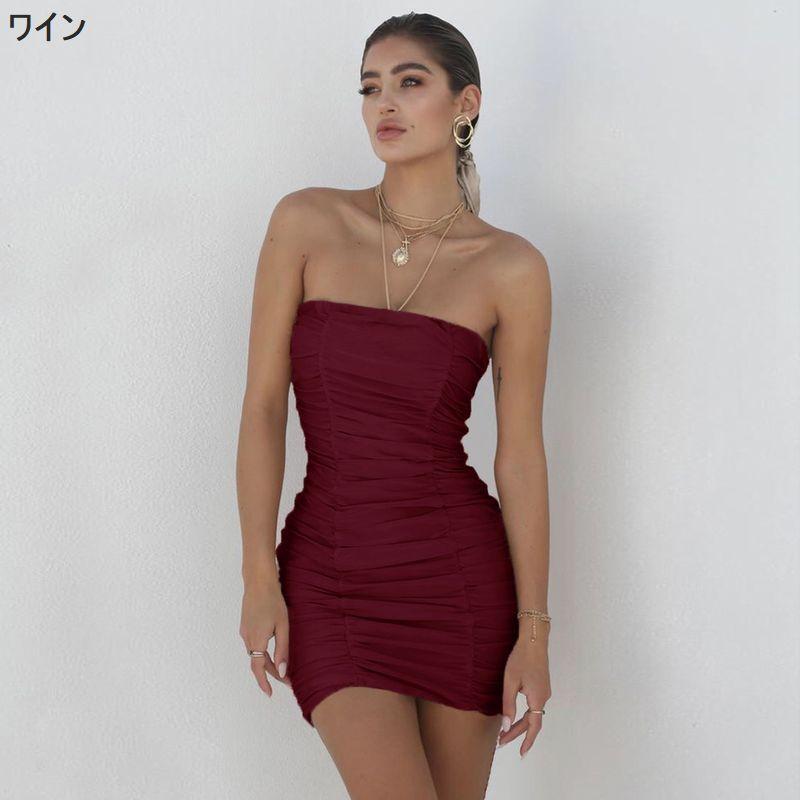 ワンピース ドレス レディース チューブトップ タイト ミニ 無地 セクシー ナイトドレス パーティー ベアトップ ワンピースドレス おしゃれ Top Kawaemon 通販 Yahoo ショッピング