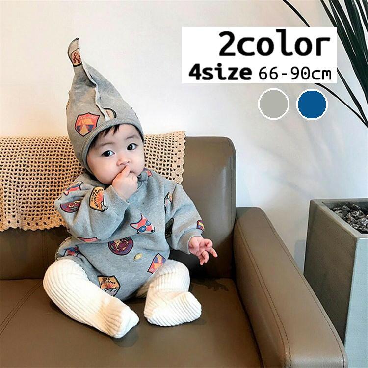 ロンパース ベビー 子供服 男の子 女の子 赤ちゃん 長袖 帽子付き とんがり帽 イラスト プリント キツネ 裏起毛 防寒 かわいい おしゃれ お出か Top 6 Kawaemon 通販 Yahoo ショッピング