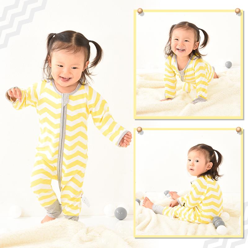 カバーオール ロンパース オールインワン 長袖 長ズボン ロングパンツ