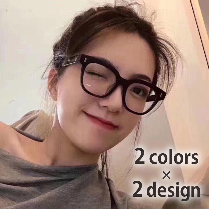 眼鏡 伊達メガネ 度なし ファッション小物 メンズ レディース ユニセックス ウェリントン型 軽い 軽量 ブルー