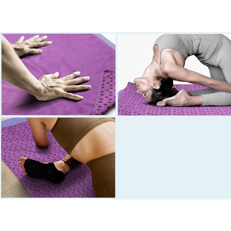 送料無料 新品 ヨガタオル 花柄 滑り止め付 薄手 ヨガマット ポーチ付き 持ち運び楽 ストレッチ ヨガ ピラティス ポイント消化 卸売