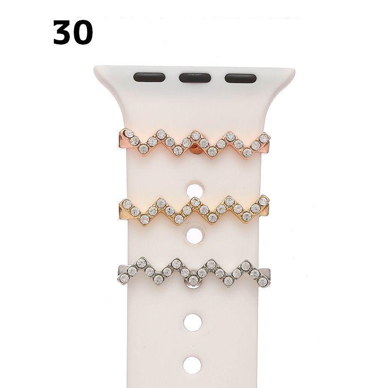 AppleWatchアクセサリー 単品 1本 アップルウォッチ用 AppleWatch用 バンド用 バンドチャーム スマートウォッチアクセサリー メタ |  | 09