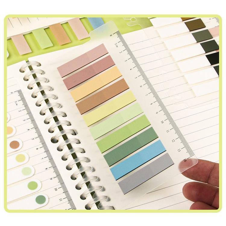 付箋 ふせん インデックス フィルム付箋 見出し 200枚 定規付き 強粘着