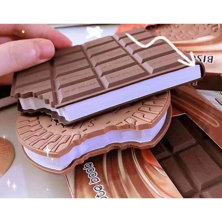 メモ帳 メモパッド メモ付箋 チョコの香り付き 80枚 ふせん 文具