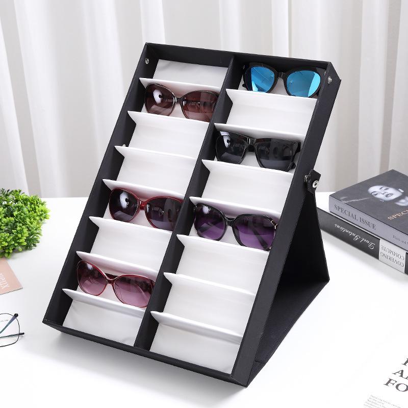 メガネケース サングラス 収納ケース 透明カバー付き コレクション 蓋