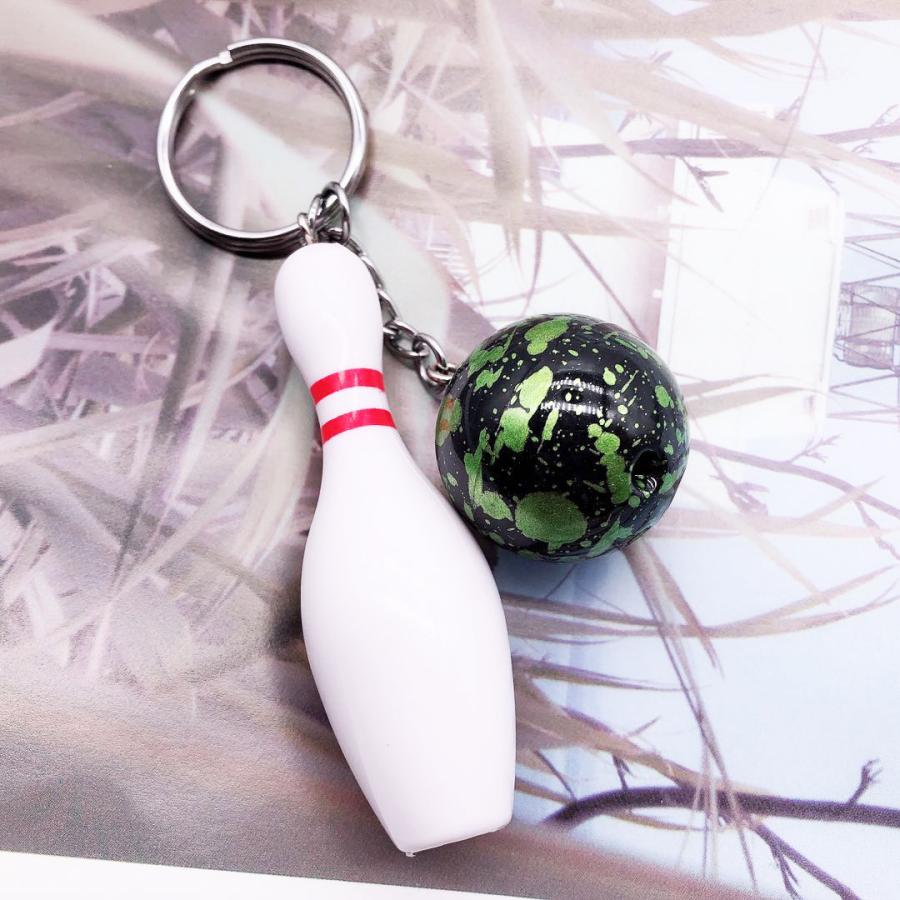キーホルダー キーリング ボウリングピン ボール 球 スポーツ 部活動