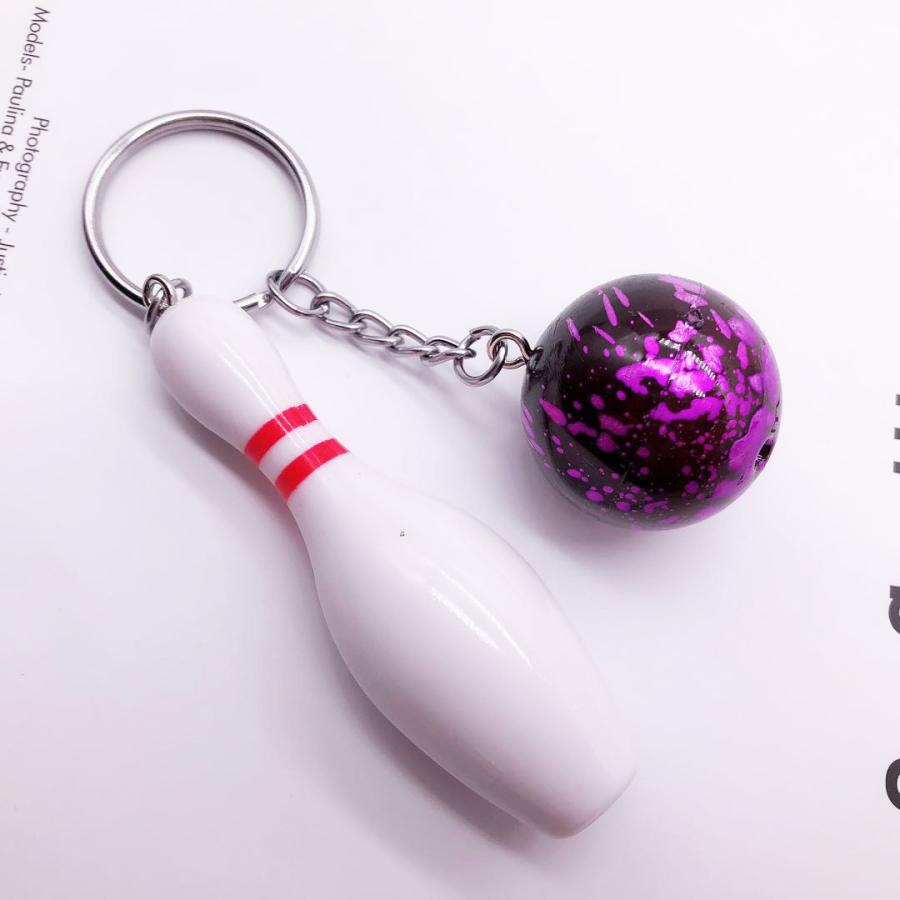 キーホルダー キーリング ボウリングピン ボール 球 スポーツ 部活動