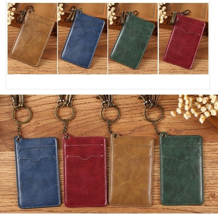 パスケース 定期入れ キーリング付き 縦型 薄型 レザー調 カードケース