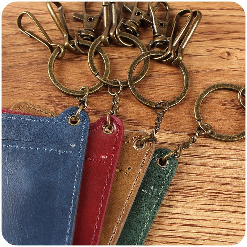 パスケース 定期入れ キーリング付き 縦型 薄型 レザー調 カードケース