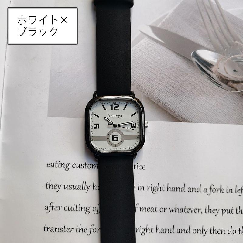 腕時計 メンズ 男性用 リストウォッチ アナログ スクエア型 おしゃれ