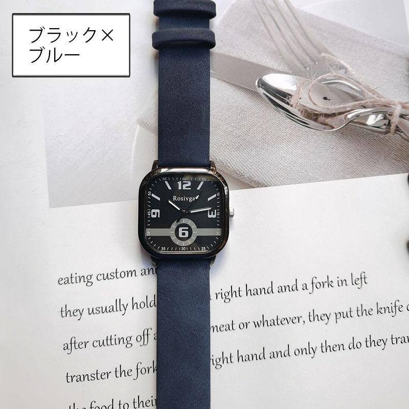腕時計 メンズ 男性用 リストウォッチ アナログ スクエア型 おしゃれ 