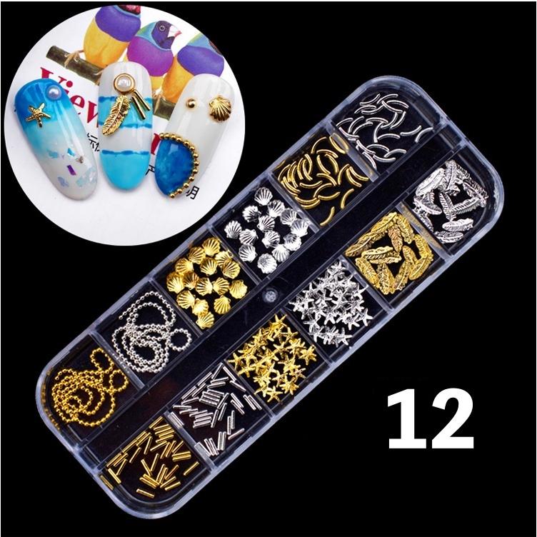 ネイルパーツセット アクセサリーパーツ メタリックパーツ