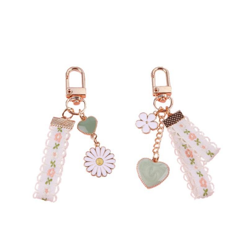 キーホルダー ストラップ レディース フラワー 花 リボン ハート