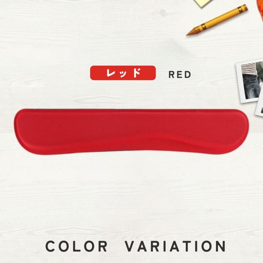 キーボード用　防水　リストレスト 疲労軽減 手首　クッション　レッド リストレスト キーボード用 パソコンキーボードパッド 手首