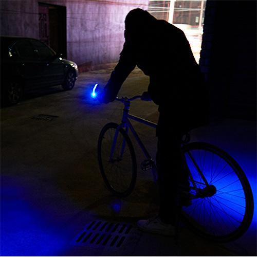 自転車ライト ハンドルライト LED 夜間走行 方向指示器 雨 雨天 警告 交通安全 簡単取り付け レッド 赤色灯 ブルー ロードバイク 防水 サイク｜kawa-e-mon｜02