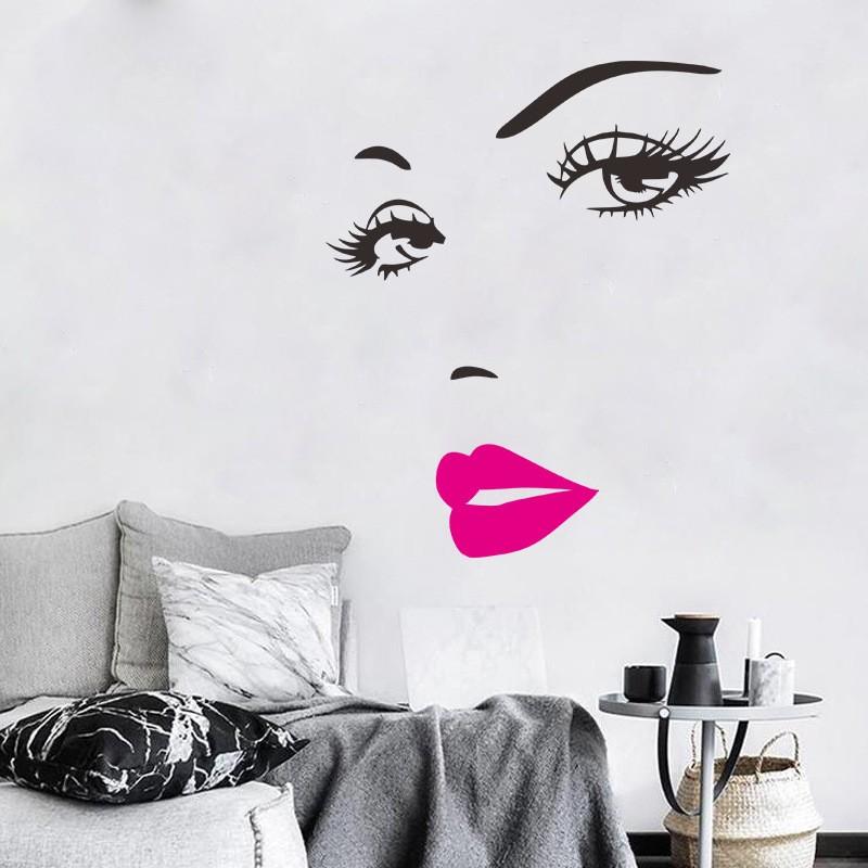 ウォールステッカー 転写式 壁紙シール 女性の顔 フェイス 美人 ユニーク 面白い 窓 ガラス 壁シール おしゃれ 飾り付け ルームデコレーション ウ Zak Kawaemon 通販 Yahoo ショッピング