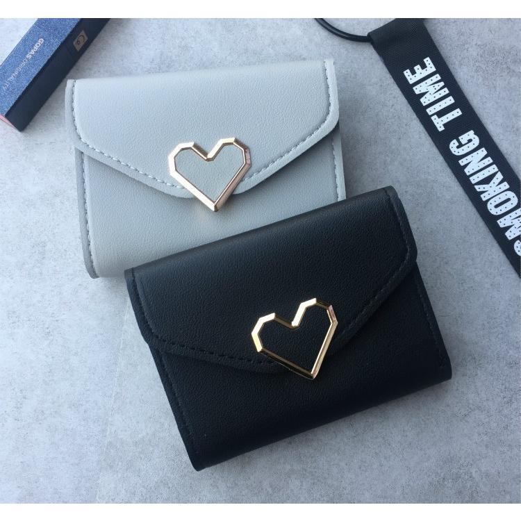 財布 レディース 三つ折り コンパクト 女の子 おしゃれ 可愛い かわいい カード入れ 高校生 中学生 プレゼント ハート Zak Kawaemon 通販 Yahoo ショッピング