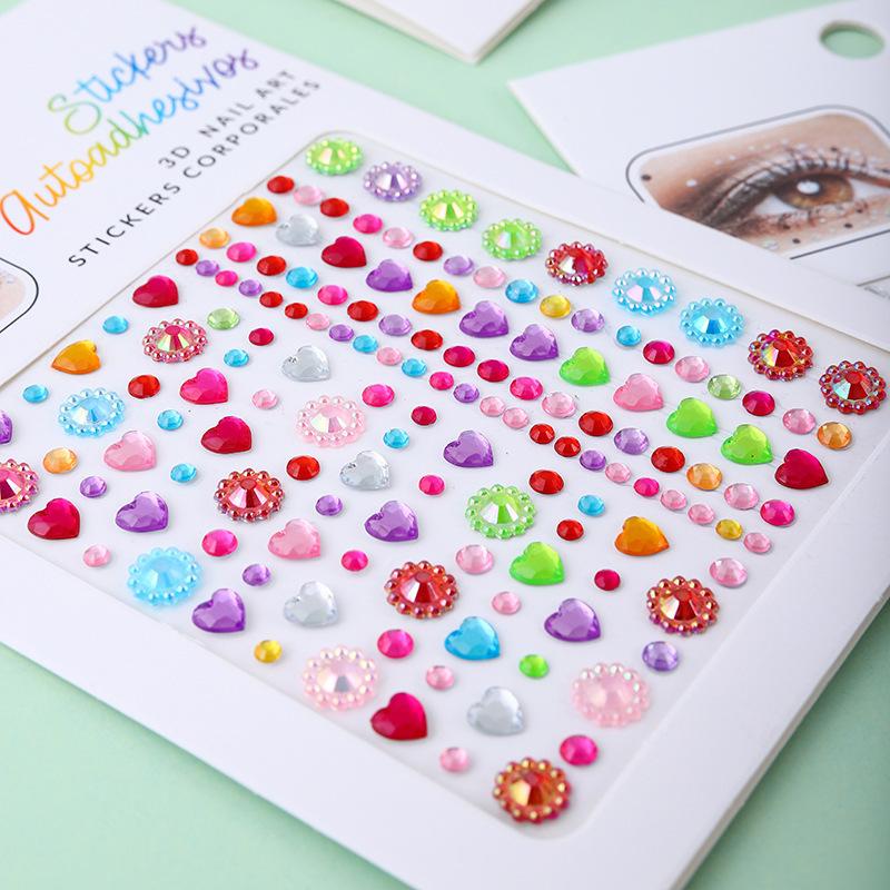 シール ラインストーンシール ステッカー 3D キラキラ ビジュー 雫