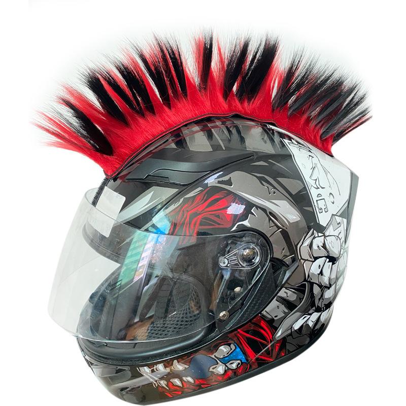 ヘルメット用アクセサリーウィッグ 装飾 飾り バイク用品 モヒカン