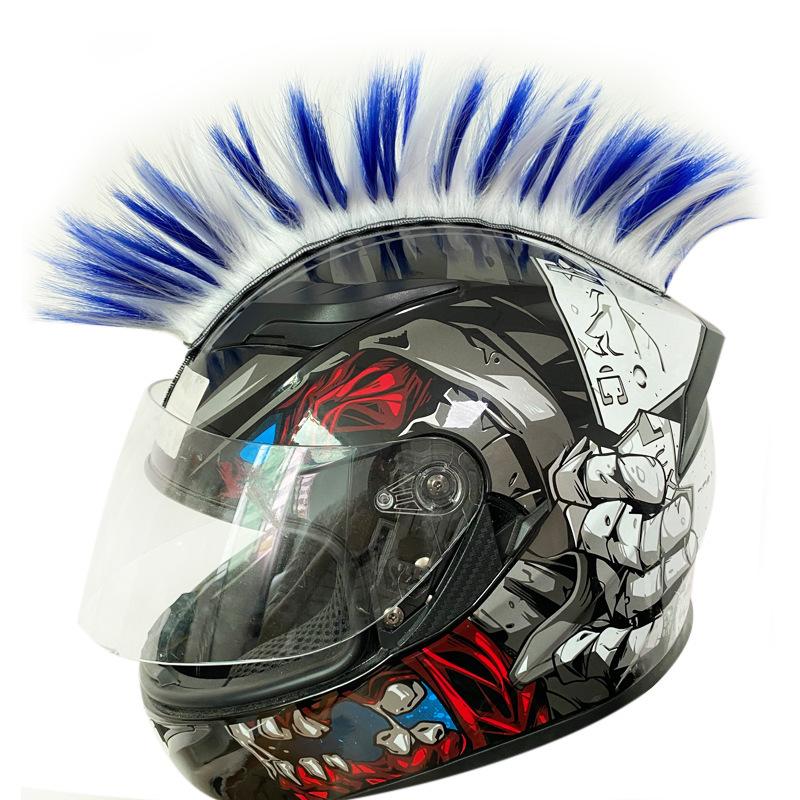 ヘルメット用アクセサリーウィッグ 装飾 飾り バイク用品 モヒカン