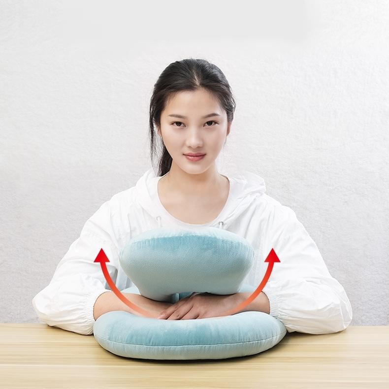 枕　クッション 腕枕 ネックピロー クッション 枕 ピロー 腰当て 穴あき ホール