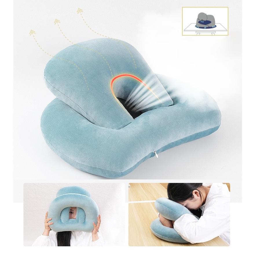 腕枕 ネックピロー クッション 枕 ピロー 腰当て 穴あき ホール