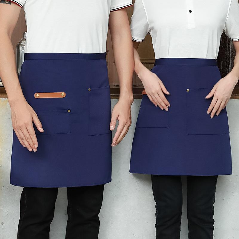 カフェエプロン 腰エプロン レディース メンズ 男女兼用 前掛け 防水