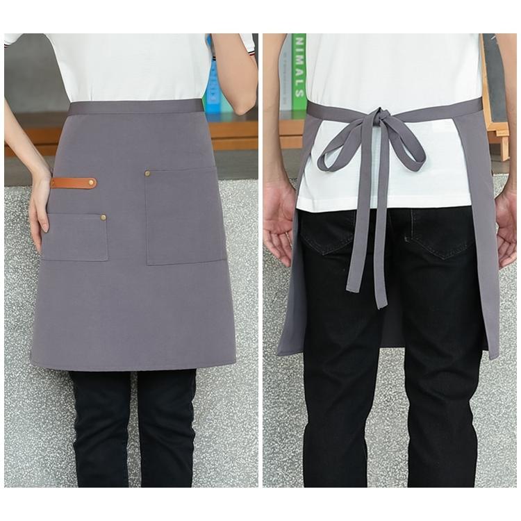 カフェエプロン 腰エプロン レディース メンズ 男女兼用 前掛け 防水