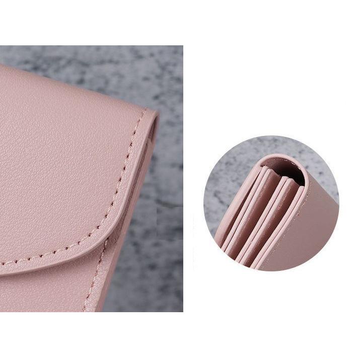 カードケース ミニ財布 レザー調 マグネットボタン お札入れ