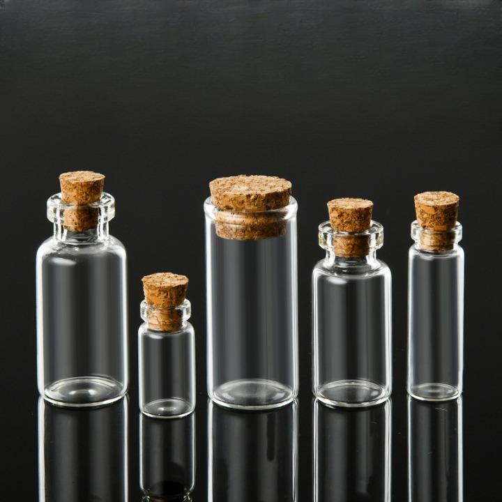 ガラス瓶 1ml 2ml 3ml 5ml 6ml コルク栓 コルク瓶 コルク 瓶