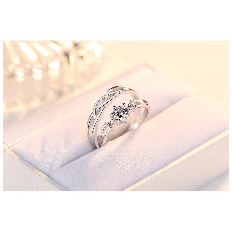 指輪 リング ダブルリング カップルリング 結婚指輪 婚約指輪 二連 