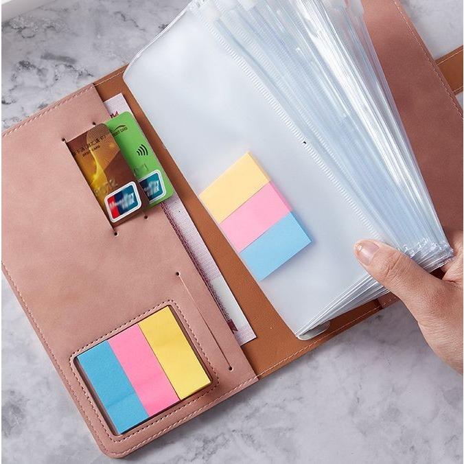 システム手帳 A6 6穴 手帳 ノート メモ帳 カード入れ カードホルダー