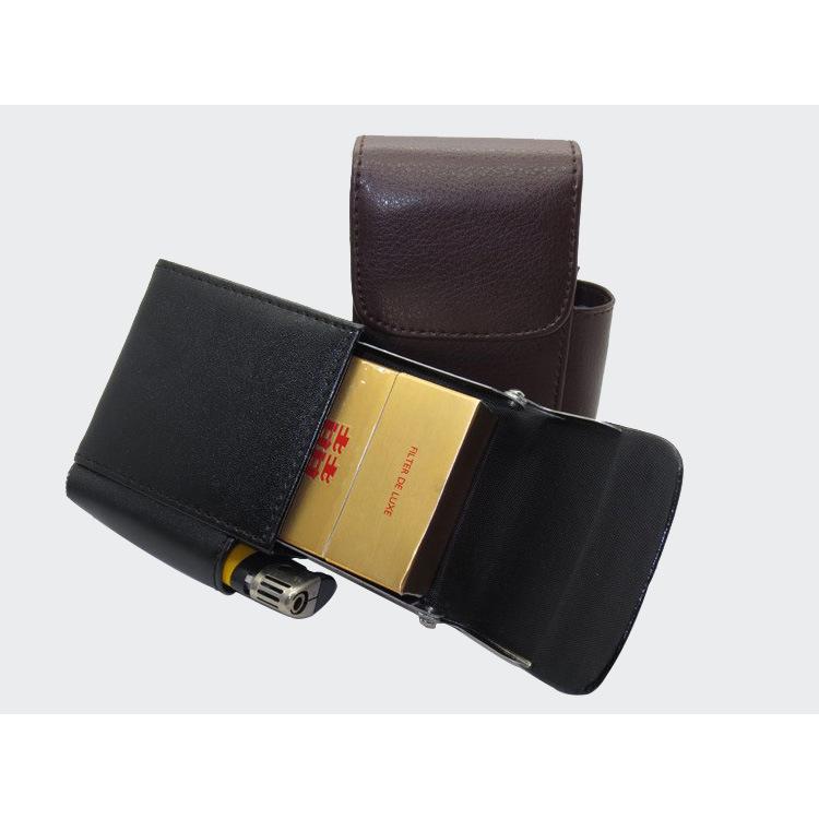 シガレットケース タバコケース ライター入れ付き スクエア 四角