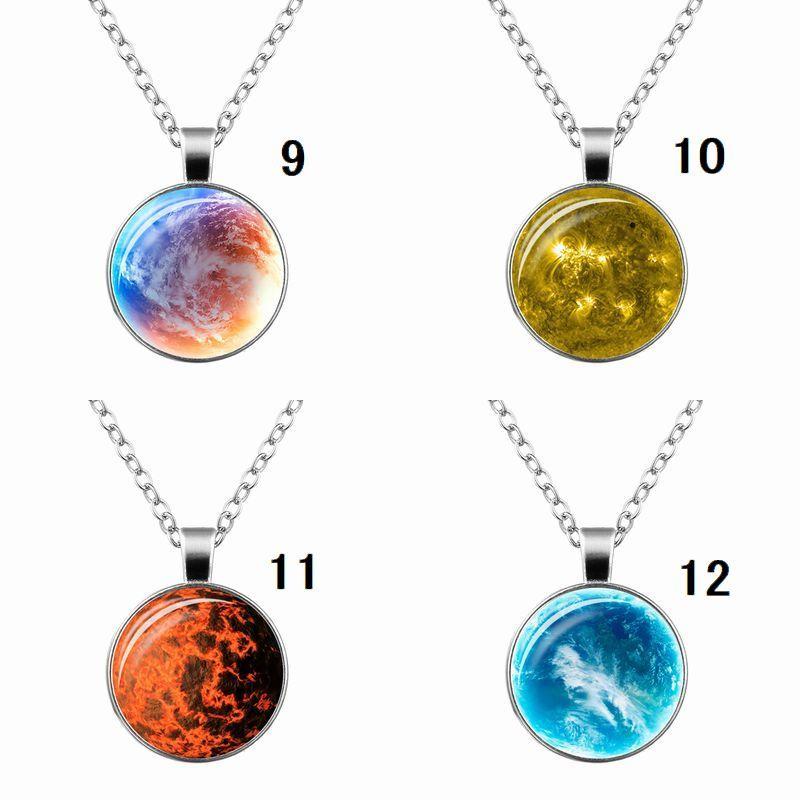 ネックレス ペンダント 光る 女性用 アクセサリー チェーン 50cm 円形  