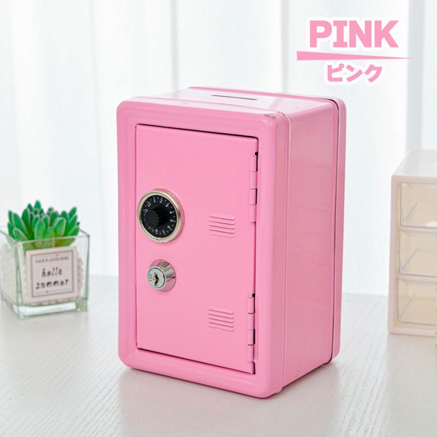 貯金箱 金庫型 鍵付き ダイヤルロック インテリア 小物入れ かわいい