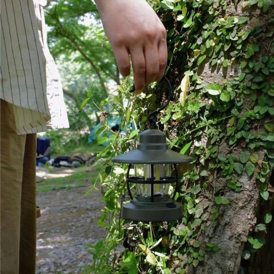 LEDランタン 電池式 アウトドア用品 フック付き 吊り下げ 引っ掛け