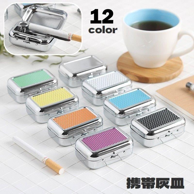 携帯灰皿 タバコ置き 喫煙グッズ ワンタッチ開閉 コンパクト