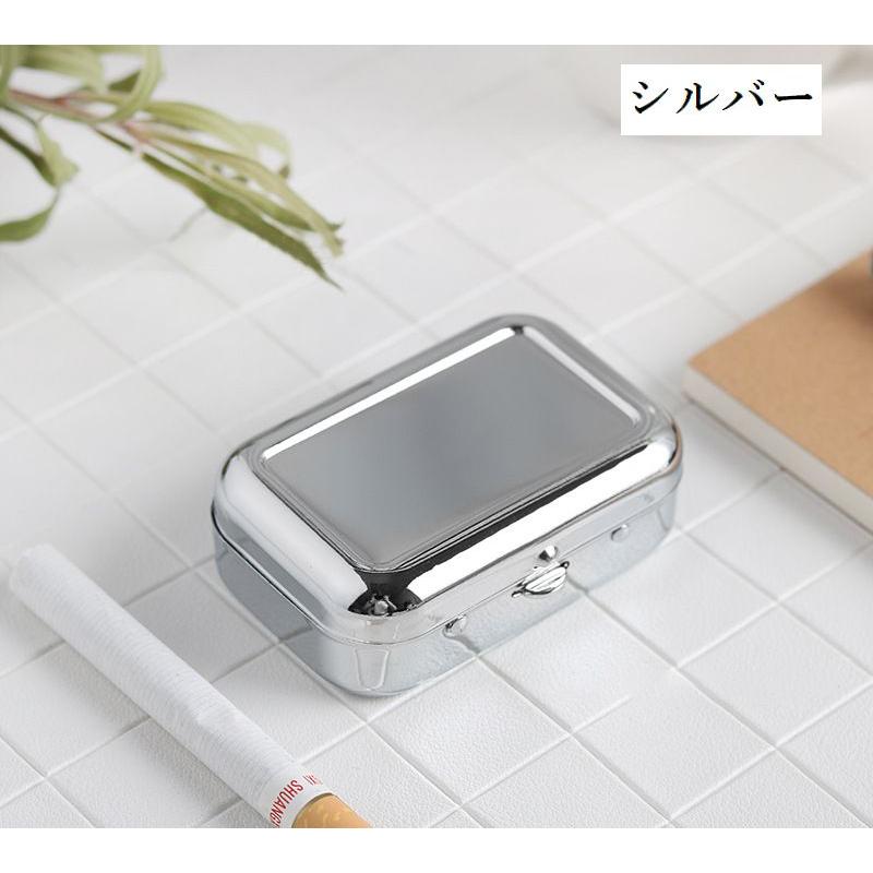 携帯灰皿 タバコ置き 喫煙グッズ ワンタッチ開閉 コンパクト