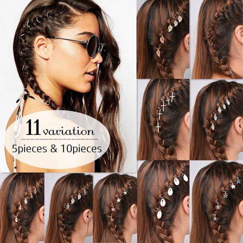 ヘアリング 5個入り 10個入り レディース ヘアアクセサリー 髪飾り 三