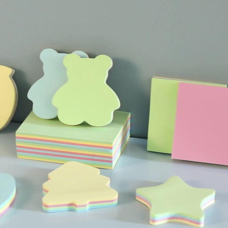 付箋 ふせん 100枚 4色セット 5色セット メモ メッセージ ハート 星