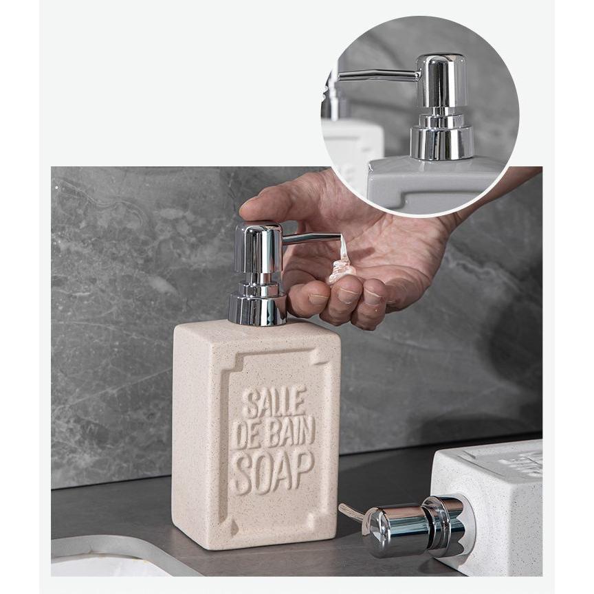 ディスペンサー 詰め替えボトル セラミック容器 陶磁器製 シャンプー